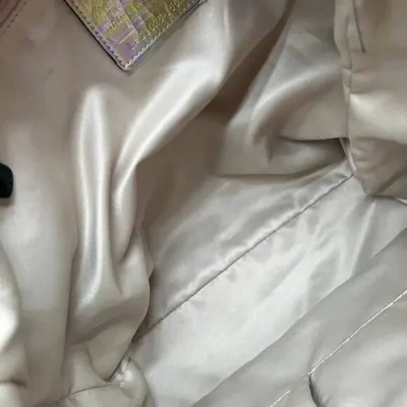 Coach Poppy Leather Tote Bag, Blue, Cinched Sides - Picture 11 of 11